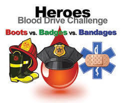 Heroes Blood Drive Challenge. Boots vs. Badges vs. Bandages