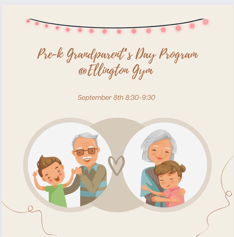 prek grandparents day program is Friday 8:30-9:30